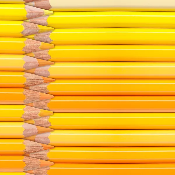 Ołówki żółte tło — Zdjęcie stockowe