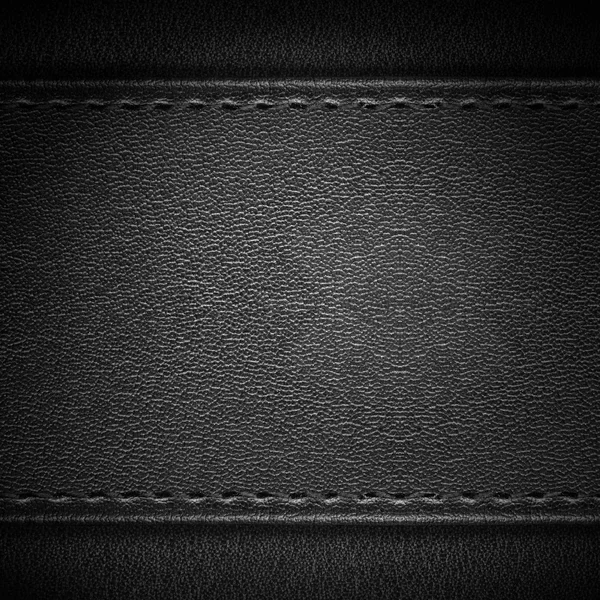 Black leather background — Stock Photo, Image