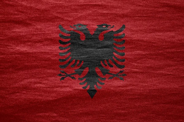Vlajka Albánie — Stock fotografie