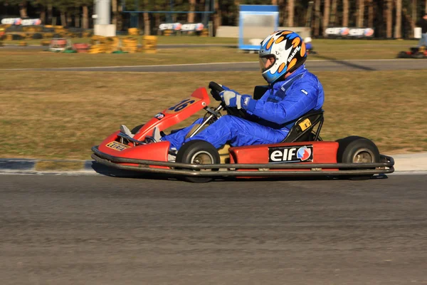 Kartrennen Stockbild