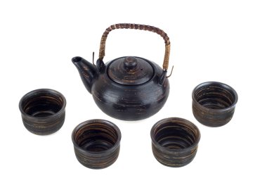 çay-set beyaz zemin üzerine