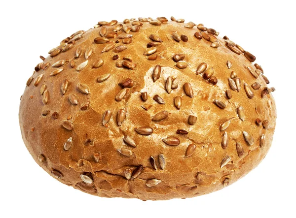 分離されたヒマワリの種で美味しい自家製のパンを一斤 — ストック写真