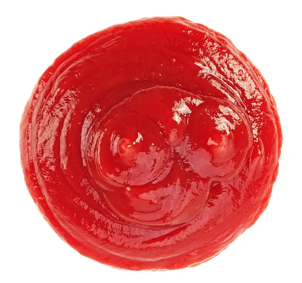 Salsa Pomodoro Saporita Rossa Ketchup Isolato Sfondo Bianco Vista Dall — Foto Stock