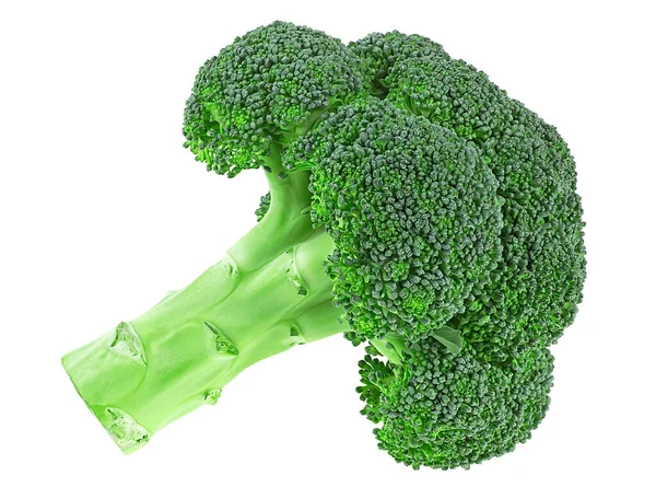 Reifer Brokkoli Isoliert Auf Weißem Hintergrund Gesunde Ernährung — Stockfoto