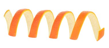 Beyaz arkaplanda turuncu renk sarmalının izole edilmiş görüntüsü. Güzellik sağlığı ten konsepti.