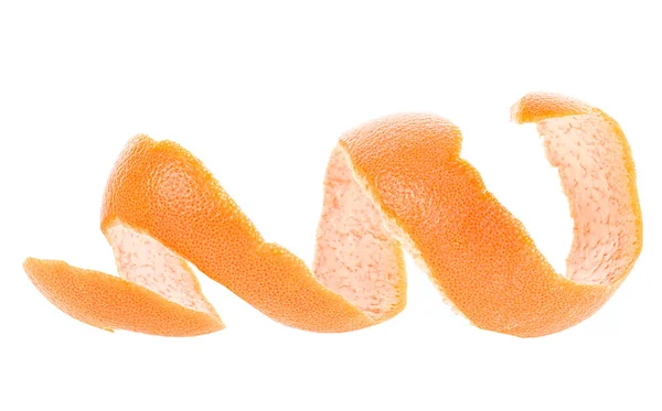 Peel Fresh Grapefruit Isolated White Background Ripe Grapefruit Zest — Stockfoto