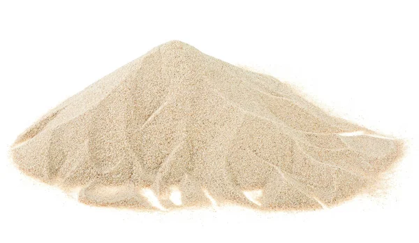 Mucchio Duna Sabbia Desertica Isolato Uno Sfondo Bianco Percorso Ritaglio — Foto Stock