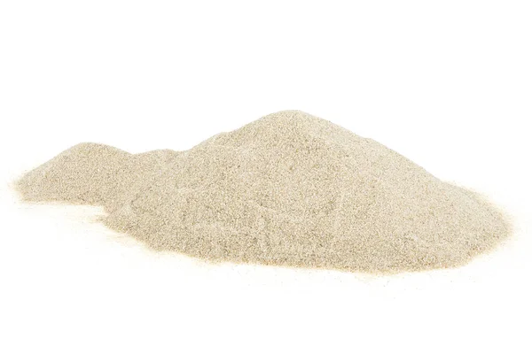 Deserto Mucchio Sabbia Isolato Uno Sfondo Bianco Dune Sabbia — Foto Stock