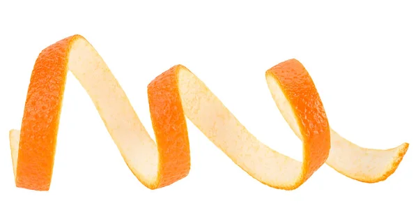 Fresh Orange Peel Isolated White Background Vitamin Beauty Health Skin — Stock Photo, Image