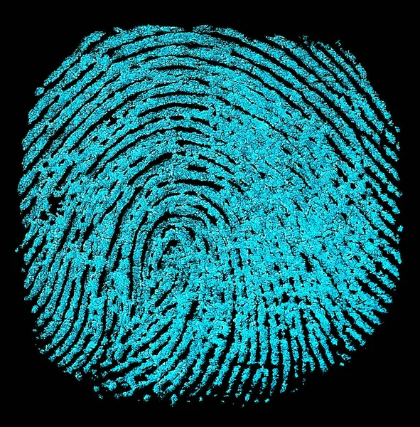 Відбиток Пальця Біометрична Ідентичність Схвалення Відбиток Пальця Чорному Тлі Відбиток — стокове фото