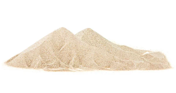 Desert Sand Stapel Isolerad Vit Bakgrund Sanddyner — Stockfoto