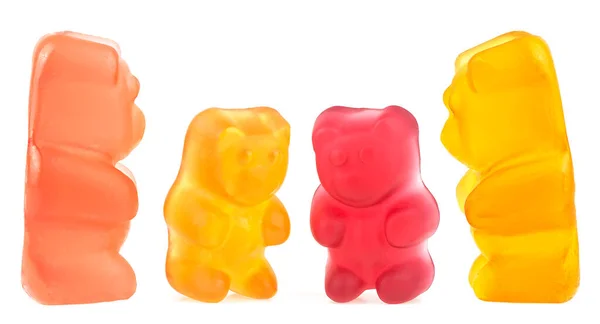Family Jelly Bears Isolated White Background Colored Marmalade Bears — Fotografia de Stock