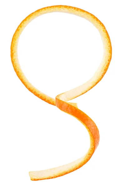 Кожура Фруктов Апельсина Изолирована Белом Фоне Вид Сверху Оранжевая Цедра — стоковое фото