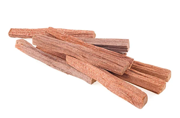 Pile Sandalwood Sticks Isolated White Background — Foto Stock
