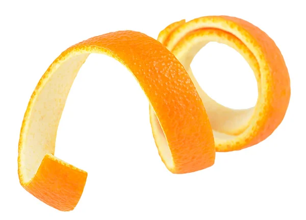 Schale Von Reifen Orangenfrüchten Isoliert Auf Weißem Hintergrund Orangenschale — Stockfoto