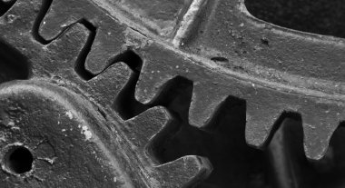 endüstriyel makine üzerinde diş dişli