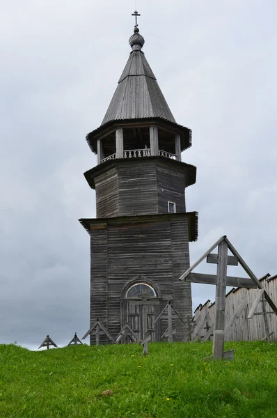 Dřevěná zvonice v kizhi. — Stock fotografie