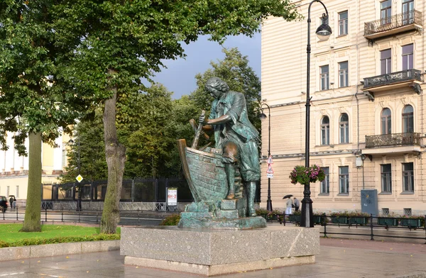 Sint-petersburg. monument van keizer-timmerman petr 1. — Stockfoto