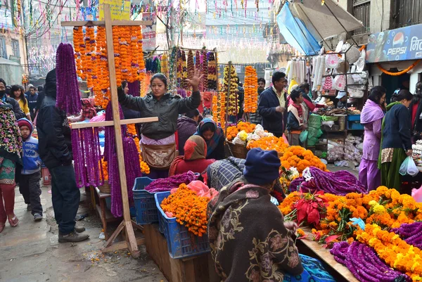 Nepal, Katmandu street handel — Stockfoto