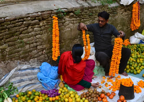 Nepal-kathmandu ulicy handlowej. — Zdjęcie stockowe