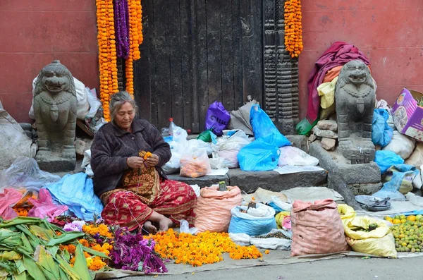 Nepal, Katmandu street handel — Stockfoto