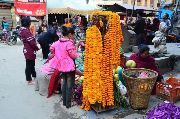 Nepál, Katmandu street kereskedelmi — Stock Fotó