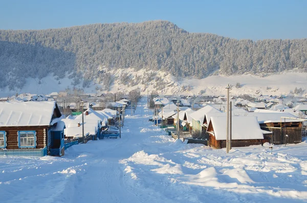 Bashkortostán, el pueblo de Kaga en el invierno —  Fotos de Stock