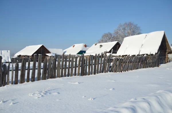 Bashkortostan, the village of Kaga in the winter — Stock Photo, Image