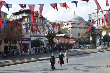 İstanbul sokaklarında.
