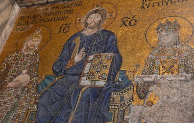 İstanbul, aya sofya Müzesi, eski mozaikler.