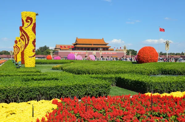 Tianian-men kapısı ve Meydanı Pekin'de, Çin. — Stok fotoğraf