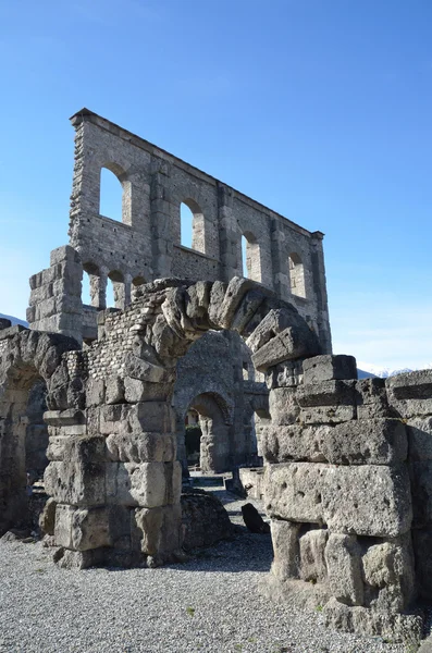 İtalya, Aosta, Roma? Tiyatro. — Stok fotoğraf