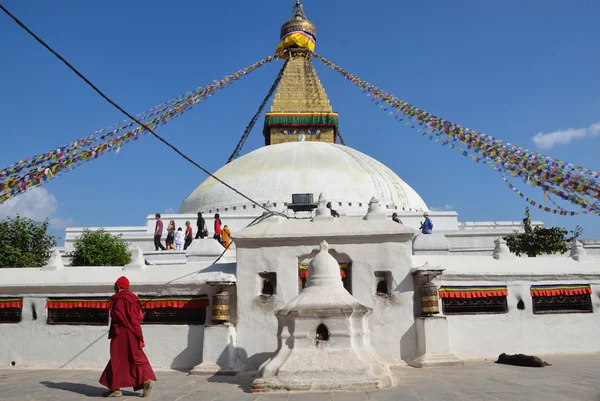 Stupa de bodinath do Nepal, katmandu,. — Fotografia de Stock