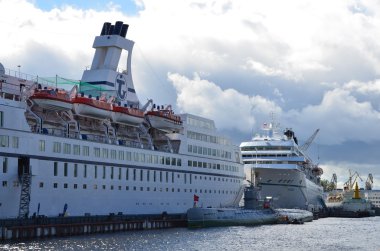 Panorama St Petersburg. yolculukları boyunca neva.