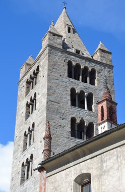 İtalya, aosta, eski kilise peter ve urs.