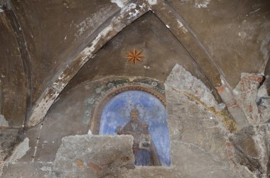 İtalya, aosta, eski kilise peter ve urs.