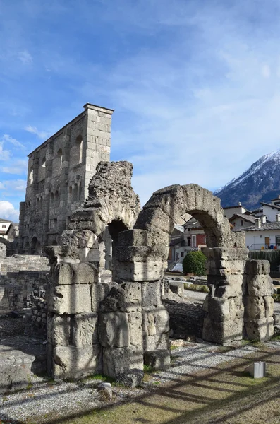 Italy, Aosta, Romaо theatre. — Stock Photo, Image