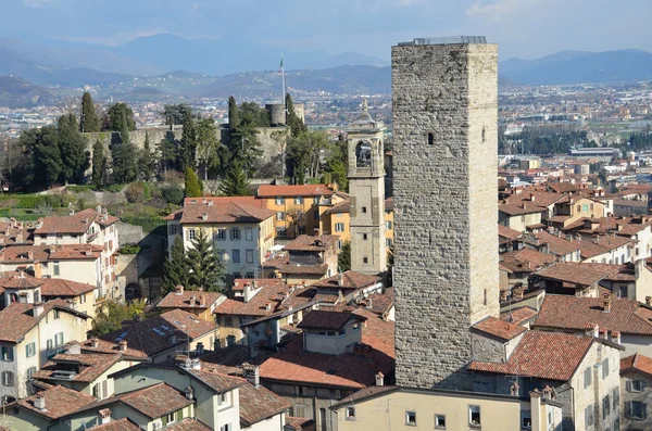 Italien, panorama över bergamo. — Stockfoto