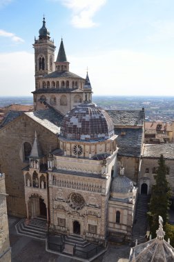 doğru basillica santa maria Maggiore İtalya, bergamo, görünümü.