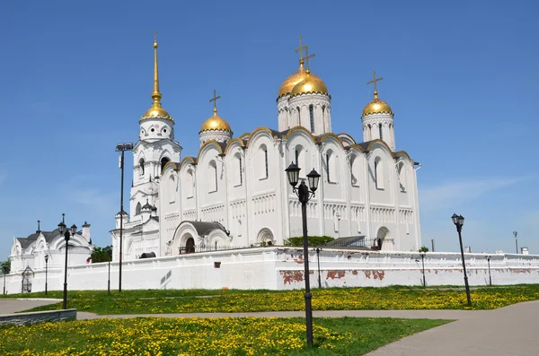 Uspienski katedry we Włodzimierzu, 12 wieku. Złoty pierścień Rosji. — Zdjęcie stockowe