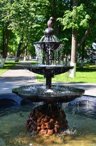 Yaroslavl, a fountain in Park Cheliuskintsev square. — Stock Photo, Image