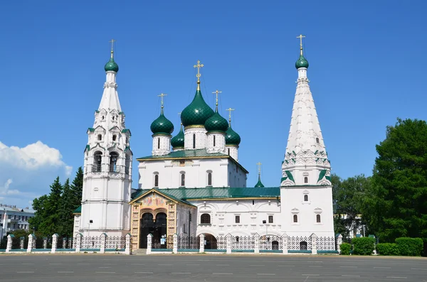 De kerk van Ilija prorok in Jaroslavl. gouden ring van Rusland. — Stockfoto