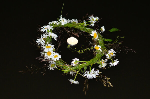 Wreath, dived into the water on the night of Ivan Kupala