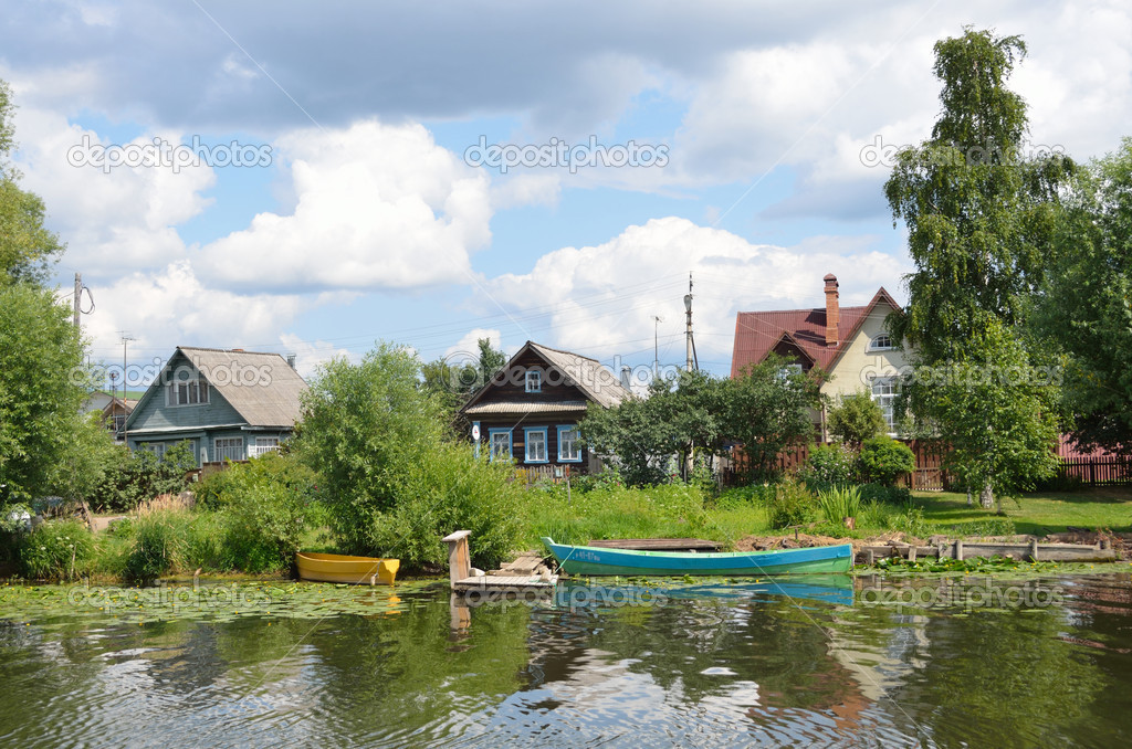 Pereslavl-Zalessky, Trubezh river in summer. Golden ring of Russia