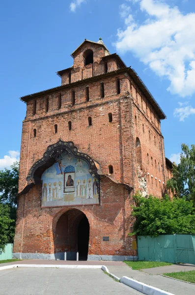 Kolomna Kreml, vstupní věž, zlatý prsten Ruska — Stock fotografie