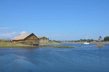 Rusya, panorana yaz solovetsky adalar.