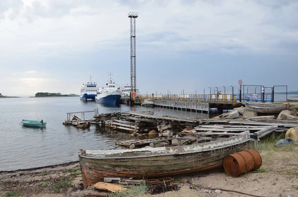 Marina on Solovki, White sea — Stock Photo, Image