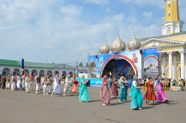 Kostroma, dzień miasta, placu susaninskaya. — Zdjęcie stockowe