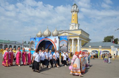 Kostroma, şehir günü, susaninskaya Meydanı.