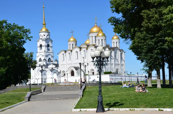 Uspenské katedrály ve Vladimiru, zlatý prsten Ruska — Stock fotografie